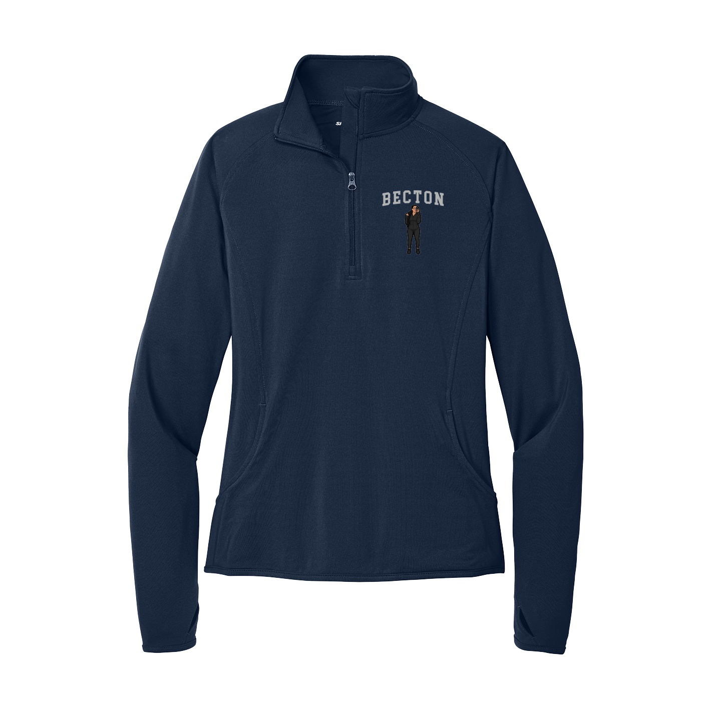 Women's Q-Zip Pullover — Shirsey in Navy