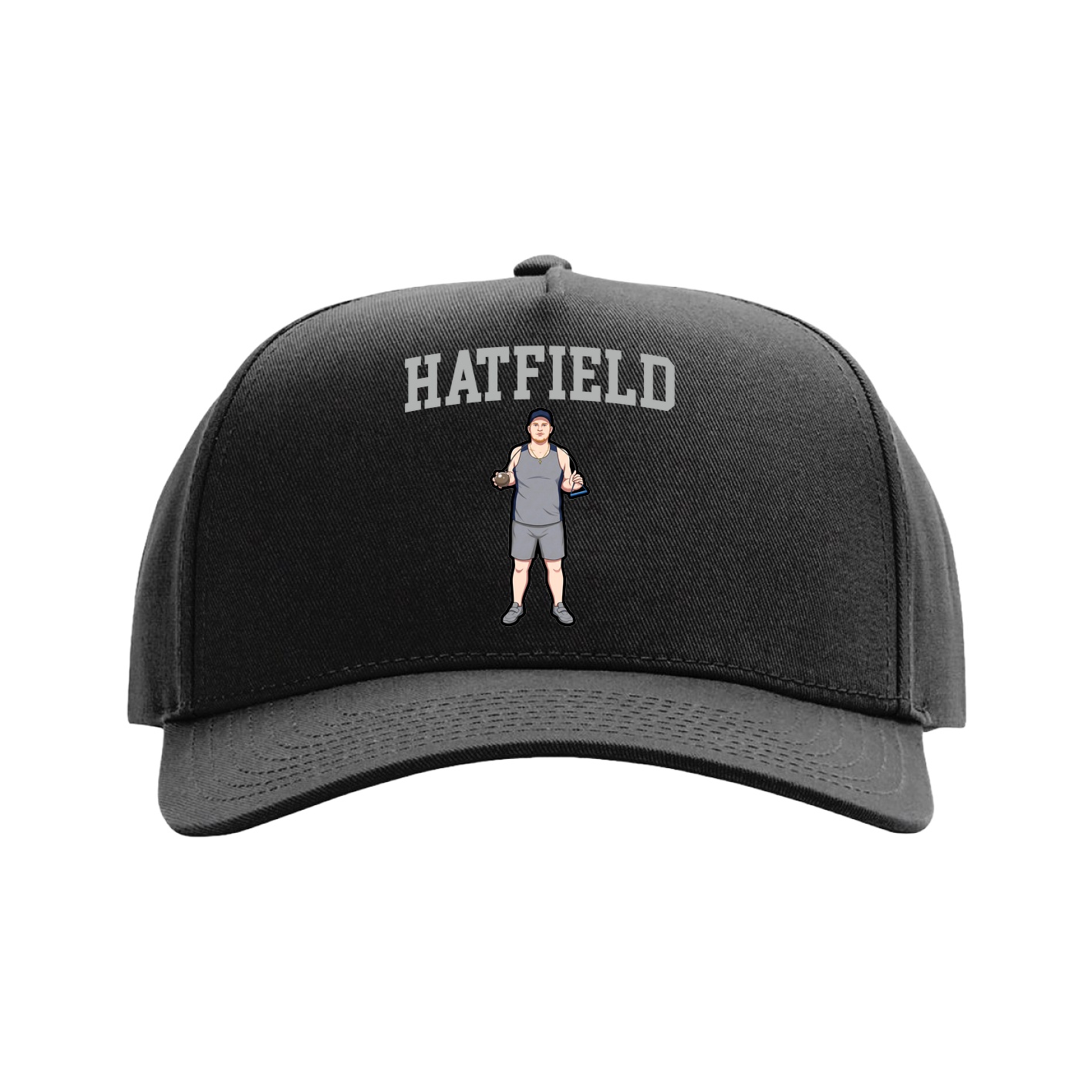 Full Fabric Five-Panel Champ Cap — Shirsey in Black