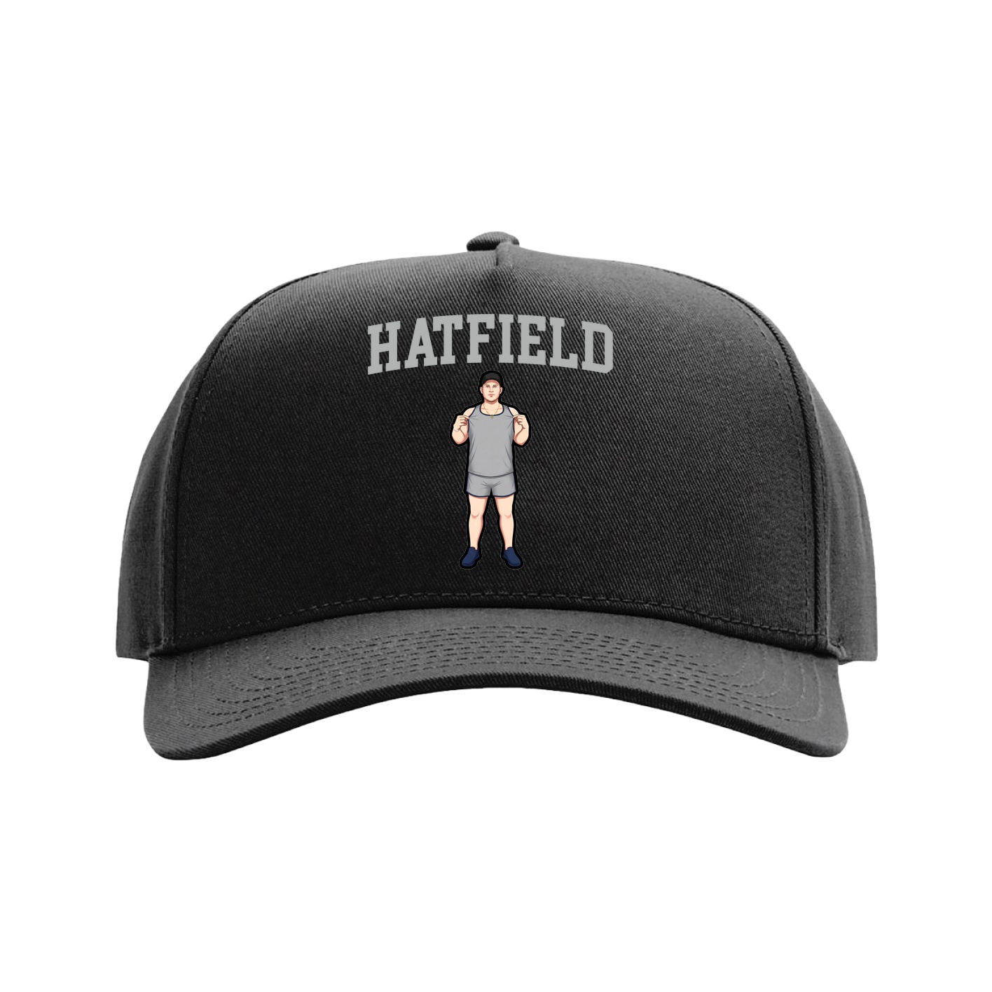 Full Fabric Five-Panel Champ Cap — Shirsey in Black