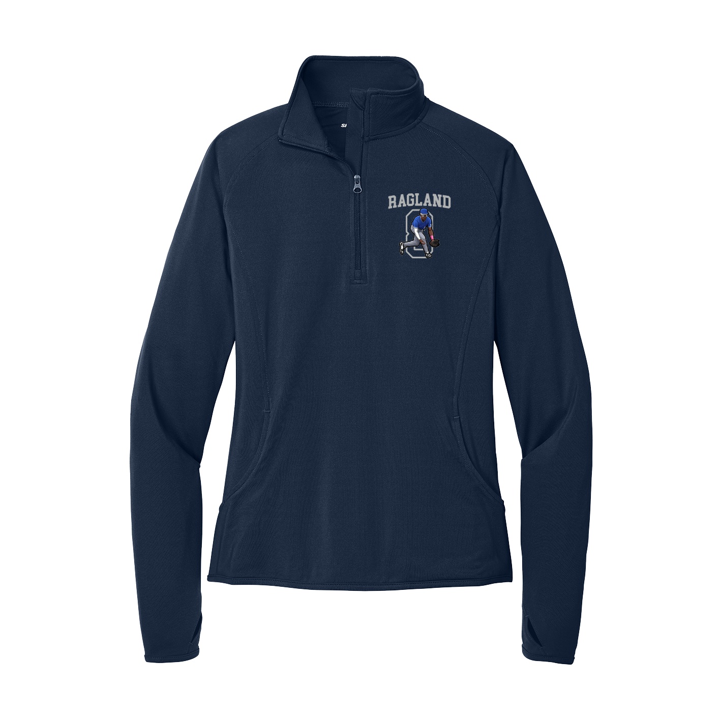 Women's Q-Zip Pullover — Shirsey in Navy