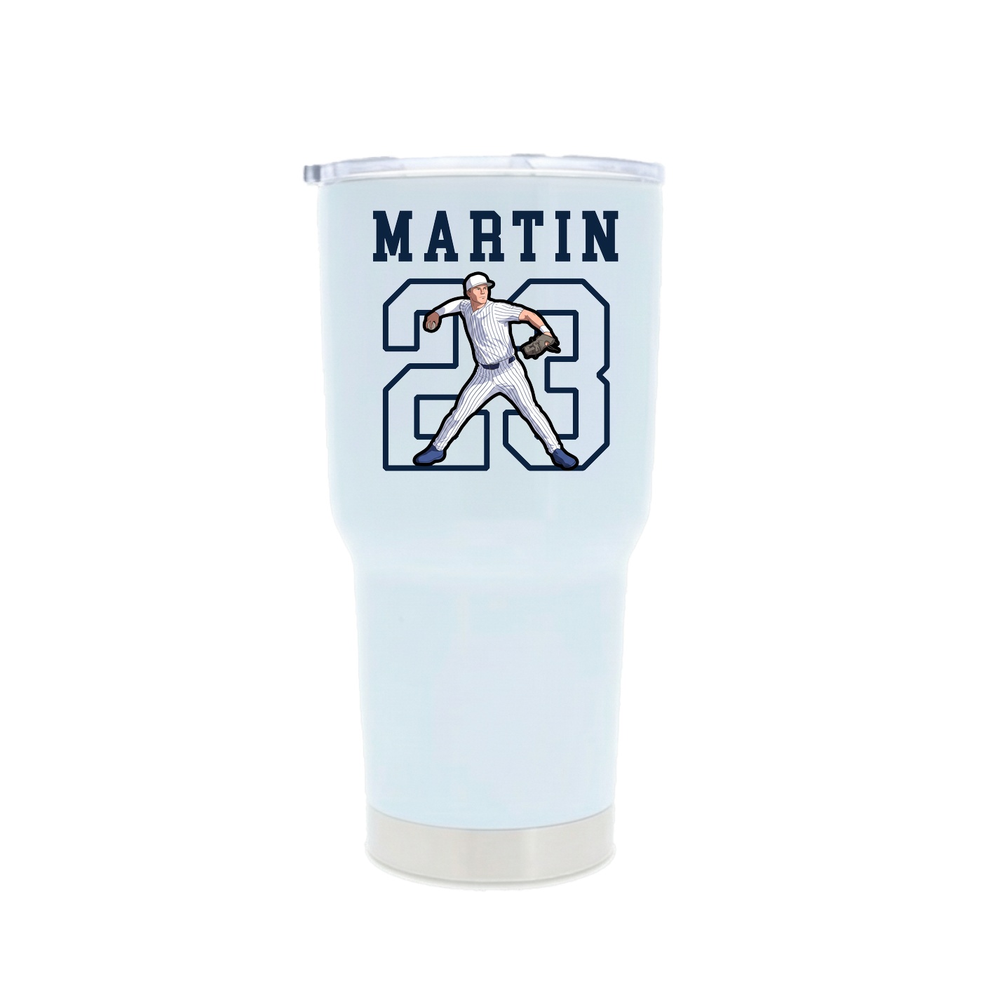 30oz Stainless Steel Tumbler — Shirsey in White