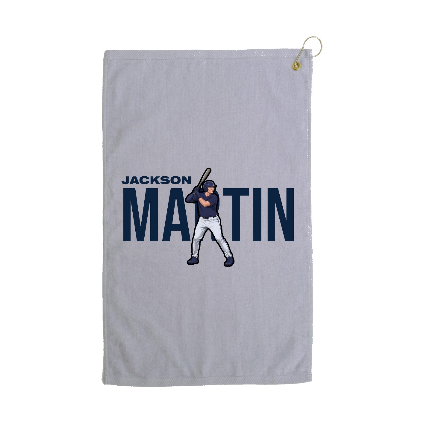 Golf Towel — Player Name in Grey