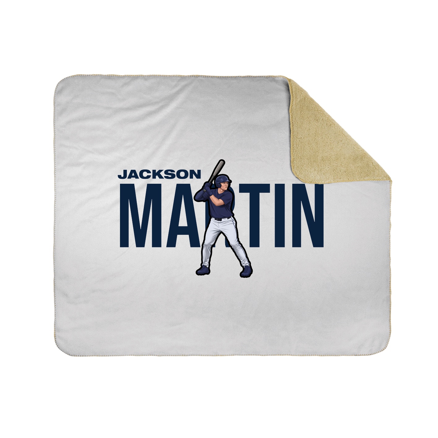 Throw Blanket — Player Name in White