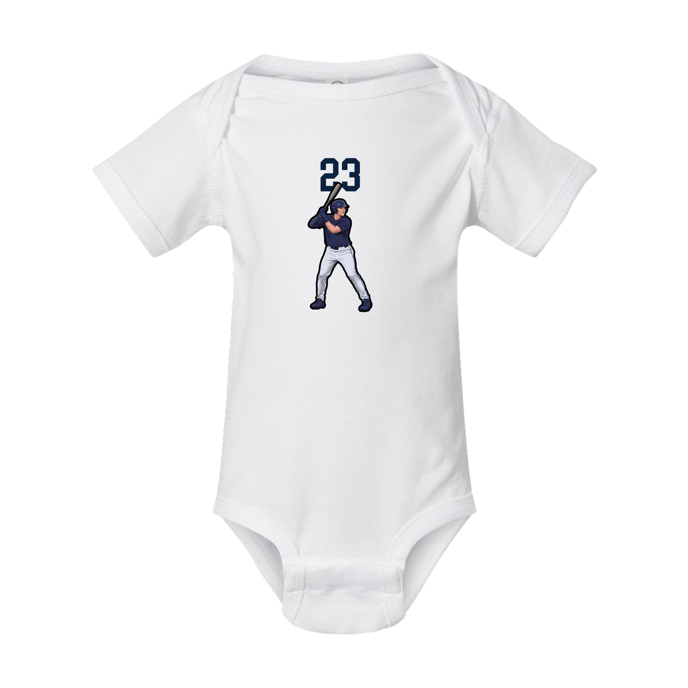 Baby Onesie — Number Top in White