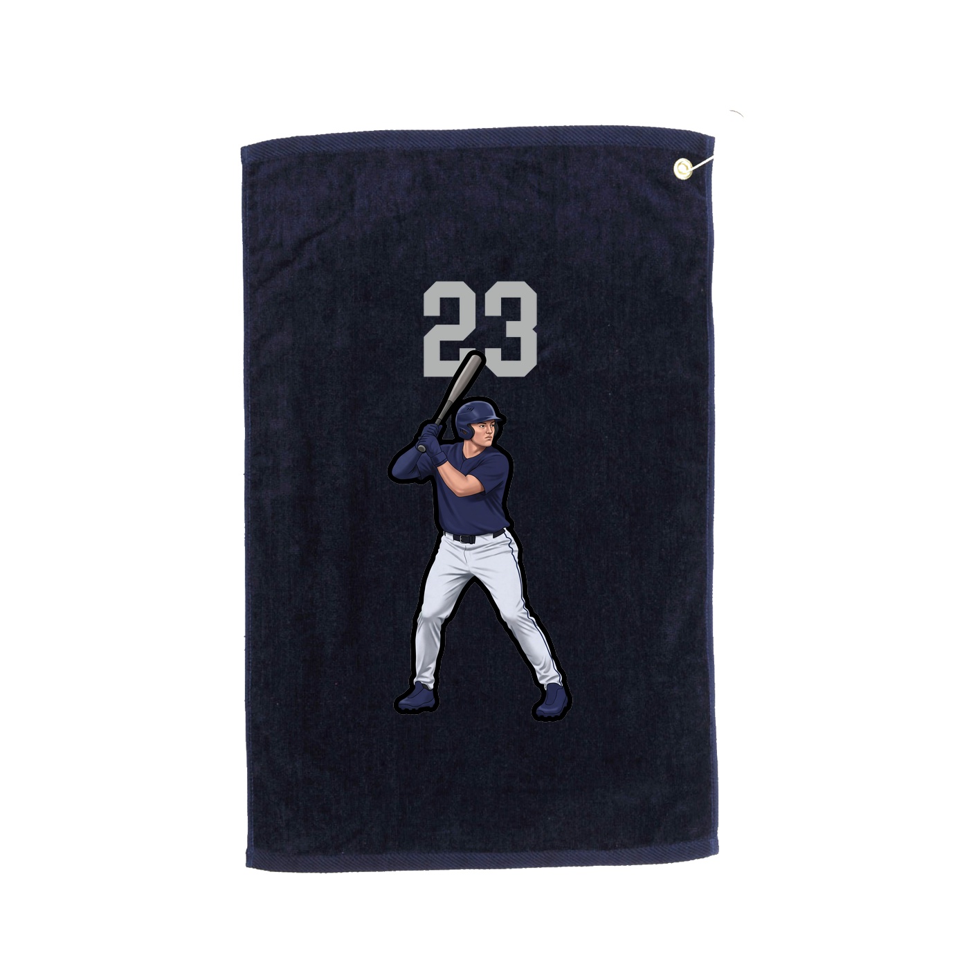 Golf Towel — Number Top in Navy