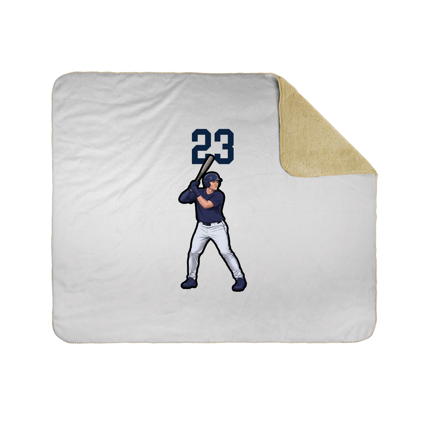 Throw Blanket — Number Top in White