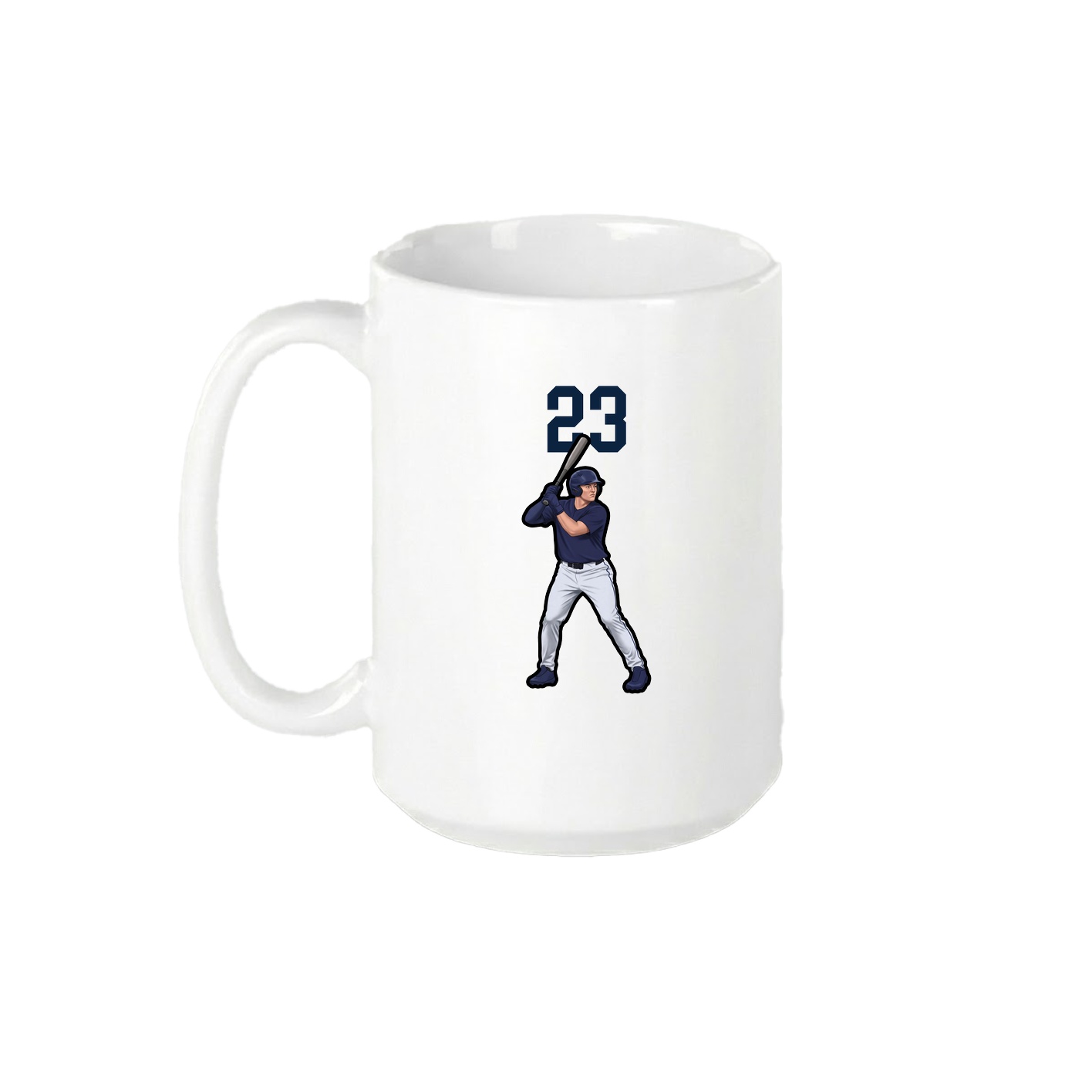 15oz Coffee Mug — Number Top in White