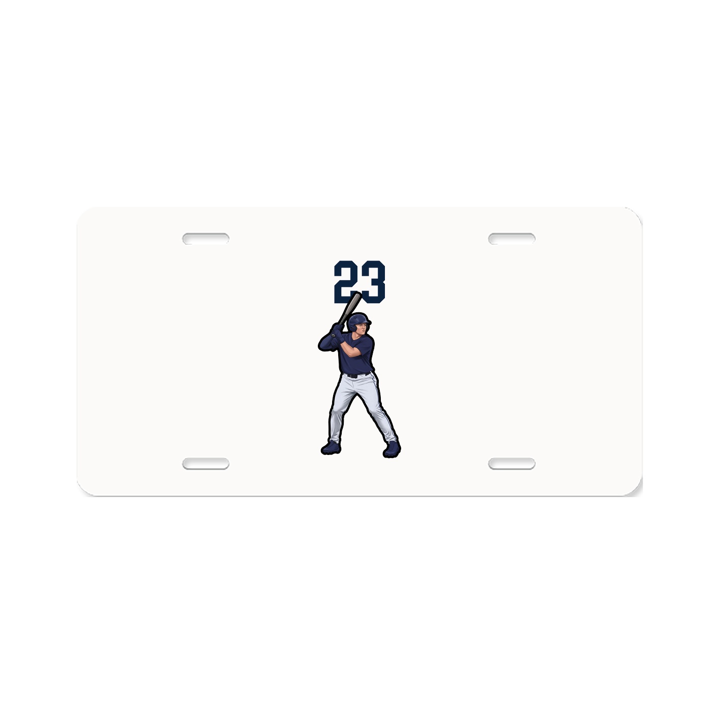 License Plate — Number Top in Classic