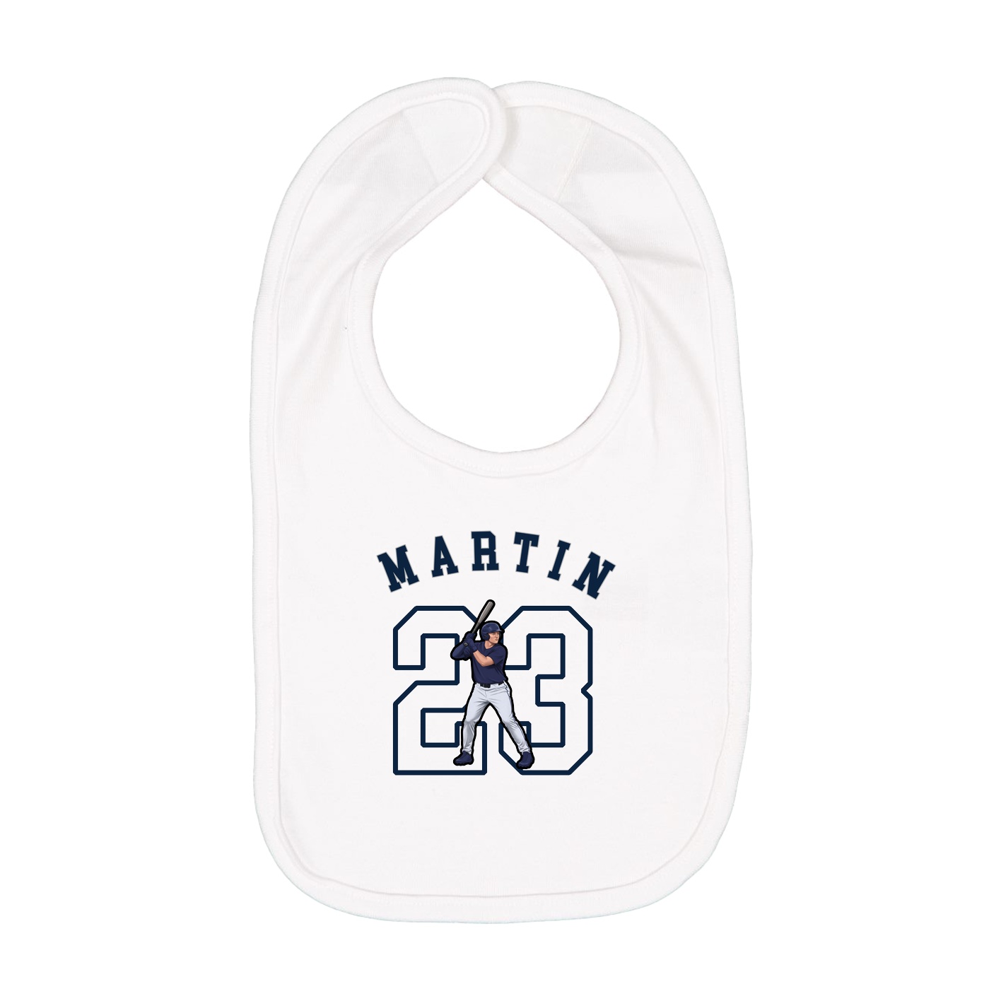 Infant Bib — Shirsey Arch in White