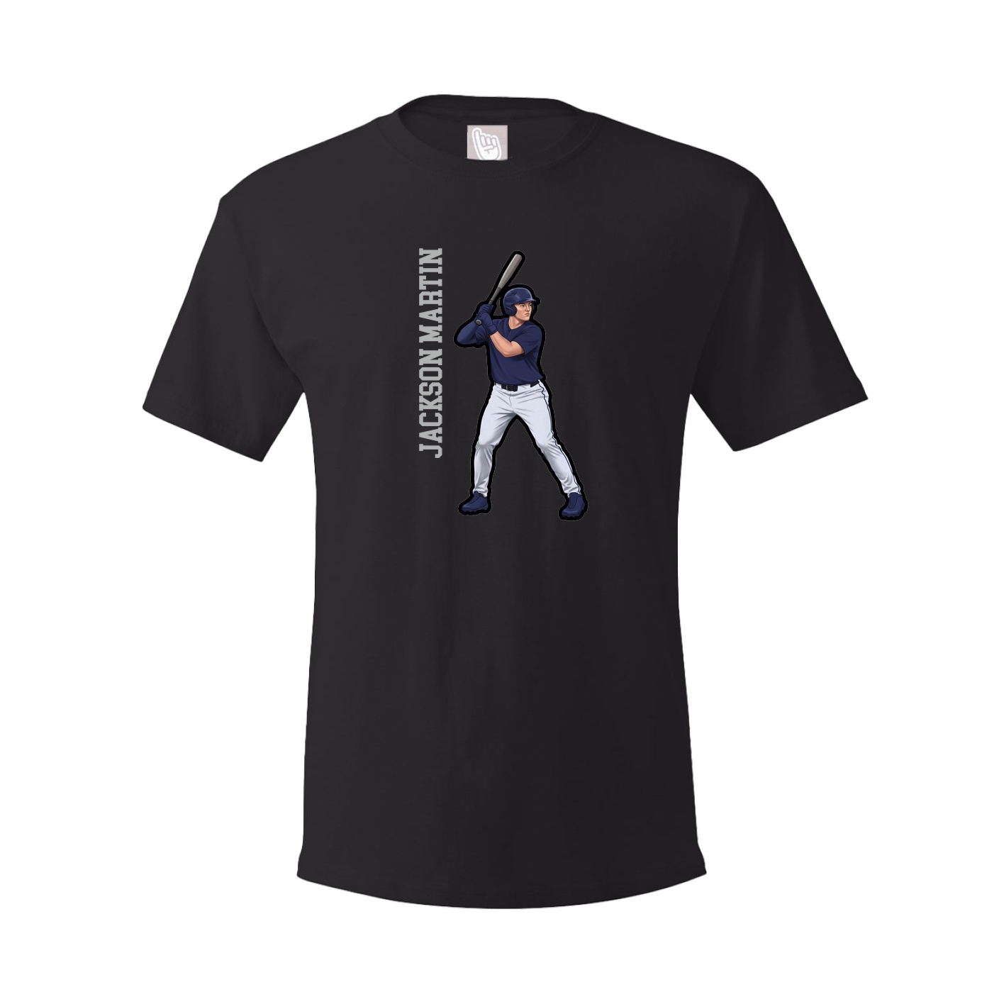 Tee — Name Vertical in Black