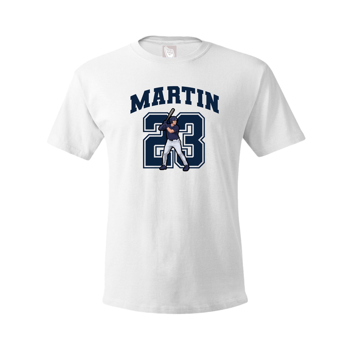Youth Tee — Number in White