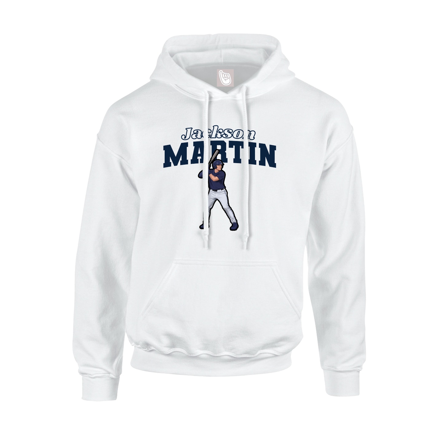 Hoodie — Name Arch in White