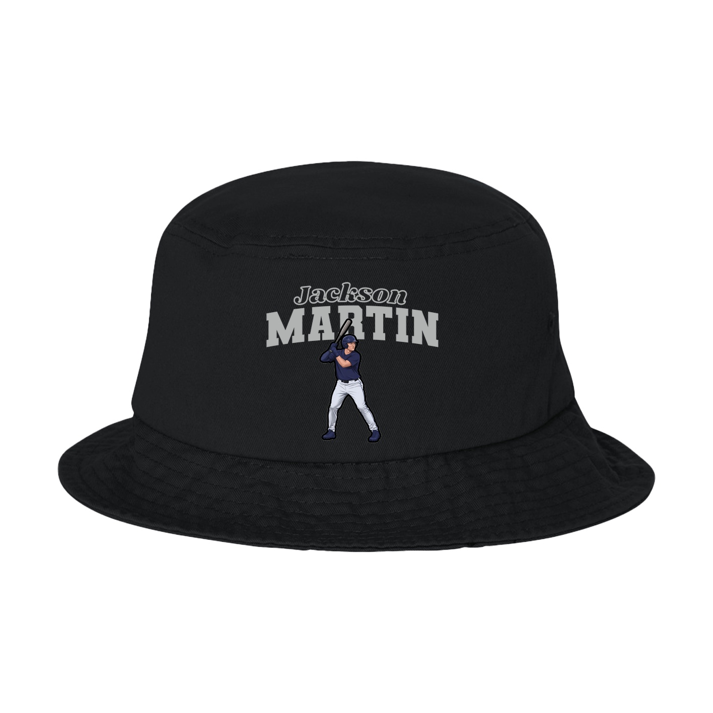 Bucket Cap — Name Arch in Black