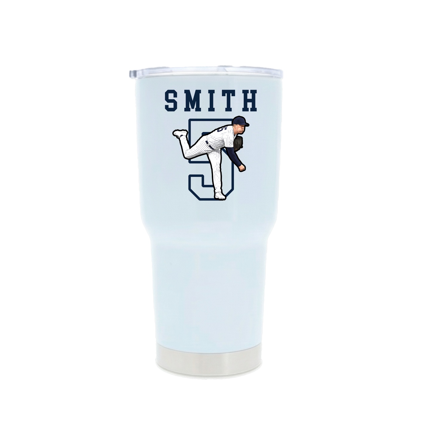 30oz Stainless Steel Tumbler — Shirsey in White
