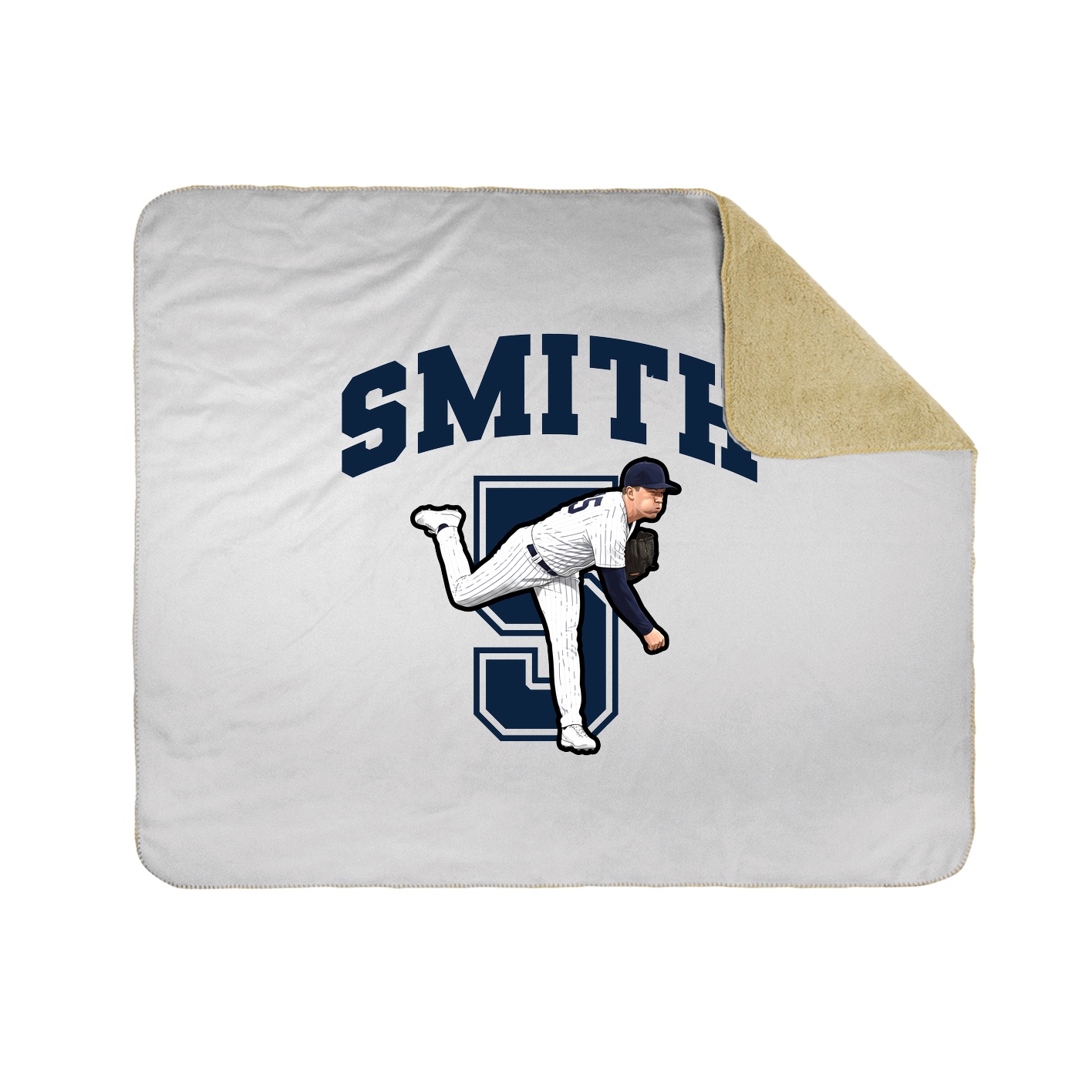Throw Blanket — Number in White
