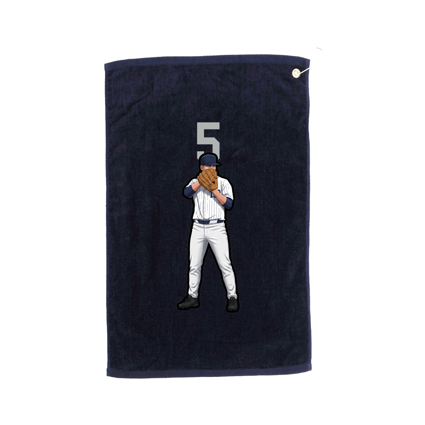 Golf Towel — Number Top in Navy