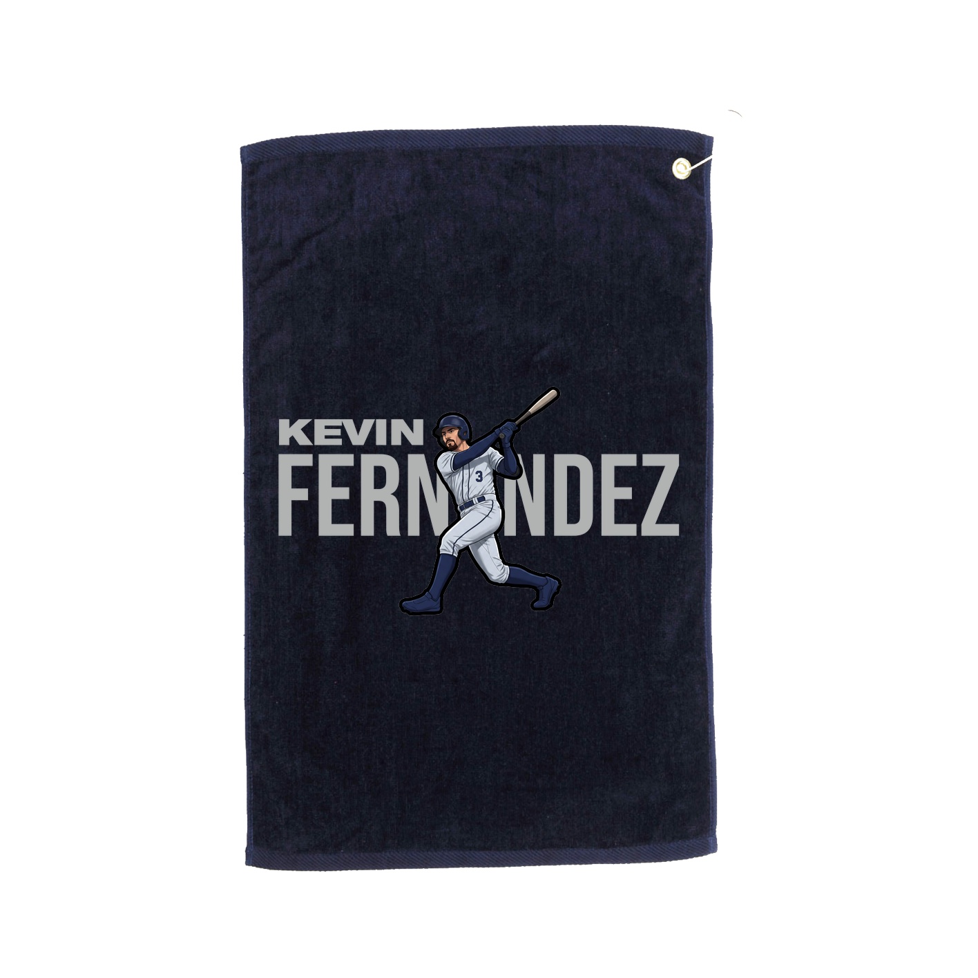 Golf Towel — Player Name in Navy