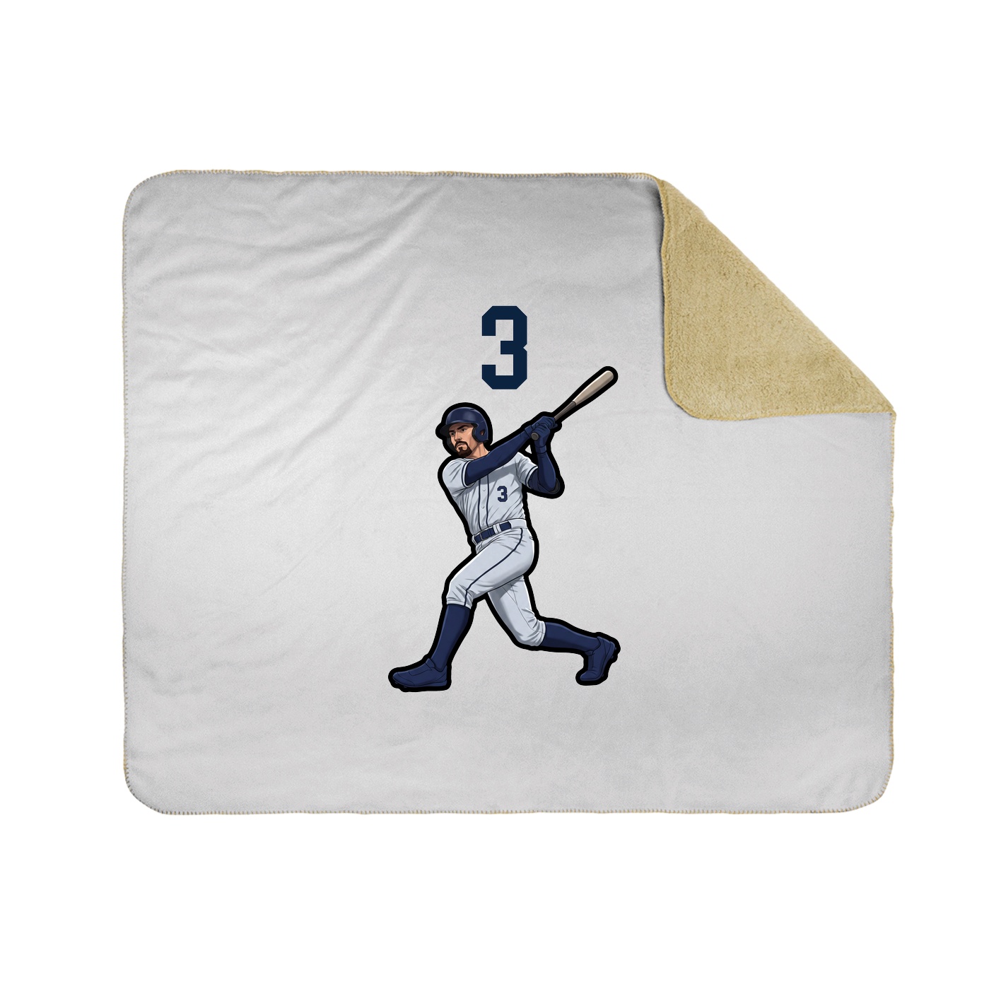 Throw Blanket — Number Top in White