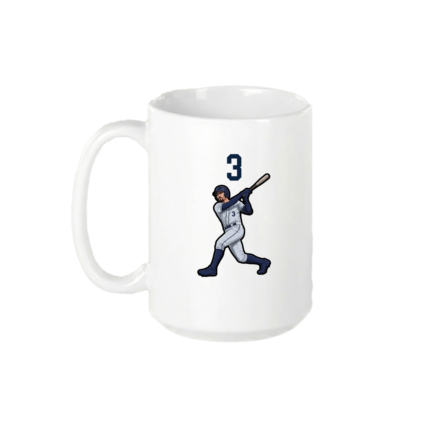 15oz Coffee Mug — Number Top in White