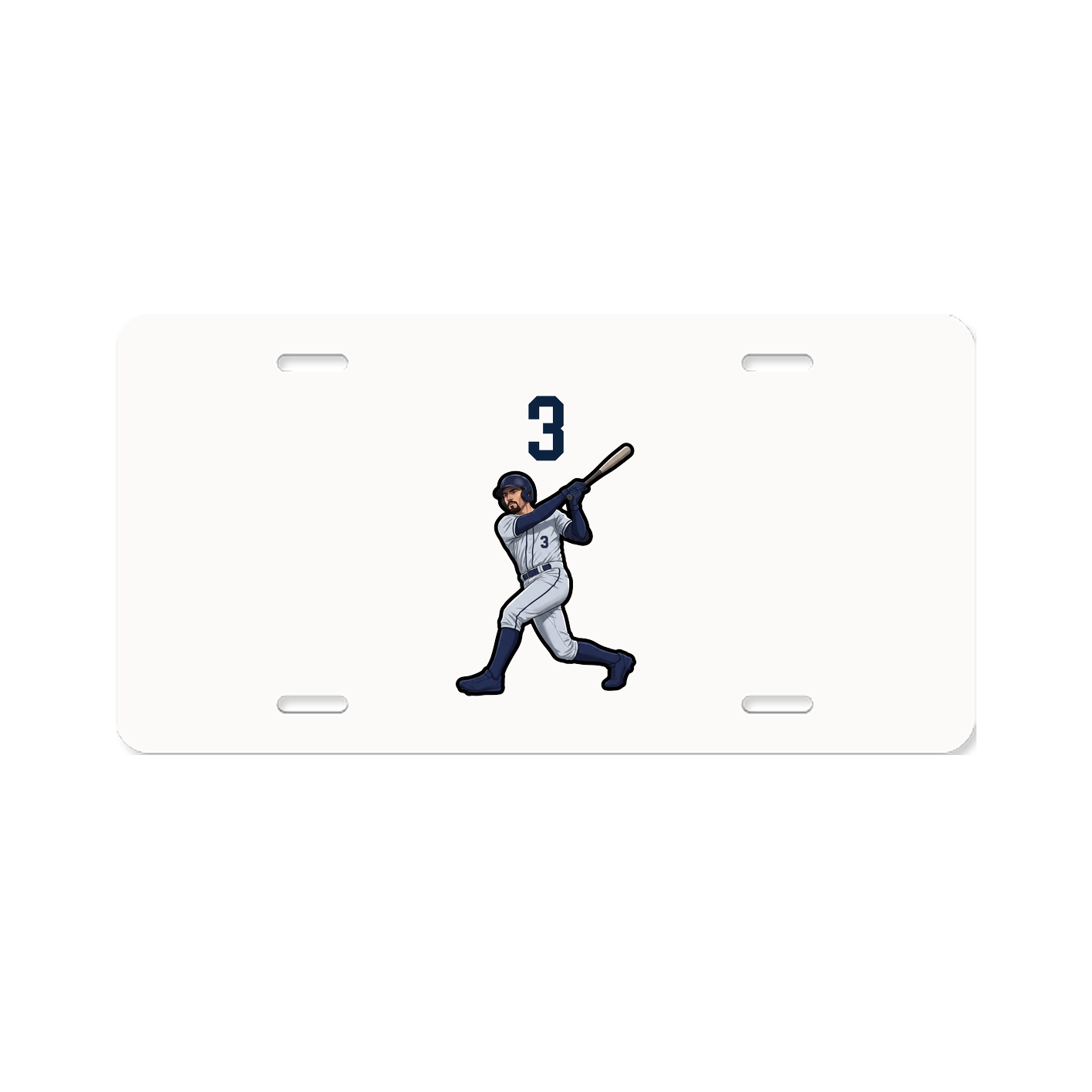 License Plate — Number Top in Classic