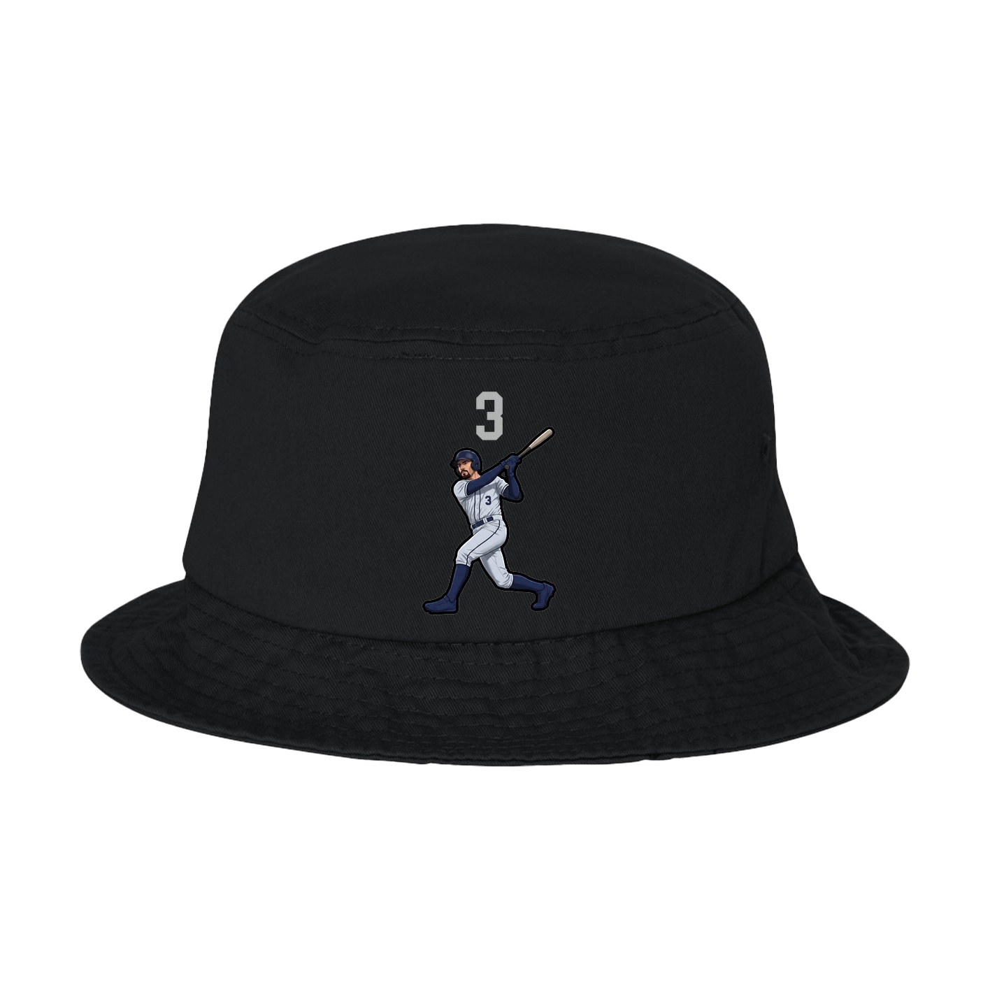 Bucket Cap — Number Top in Black