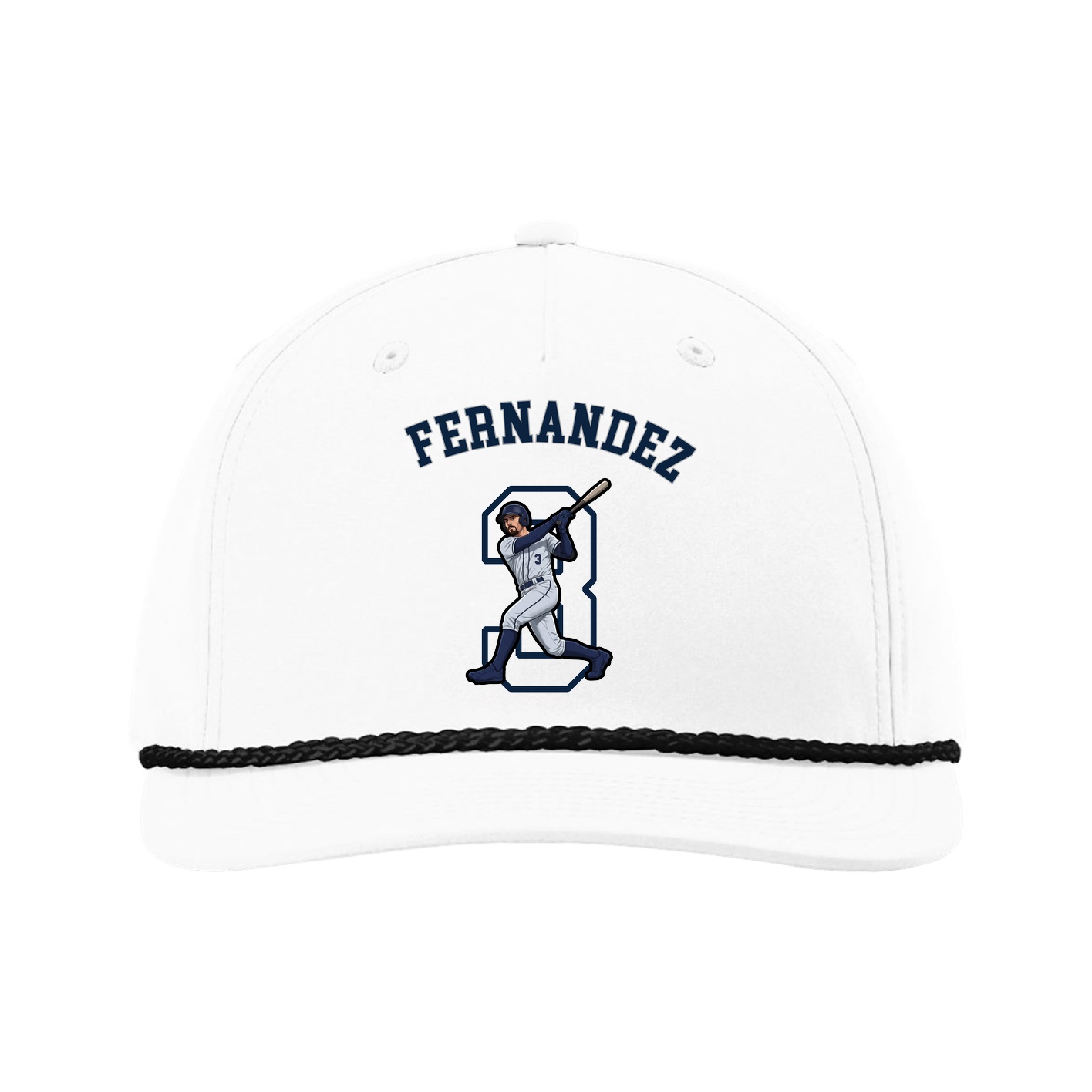 Five-Panel Classic Rope Cap — Shirsey Arch in White