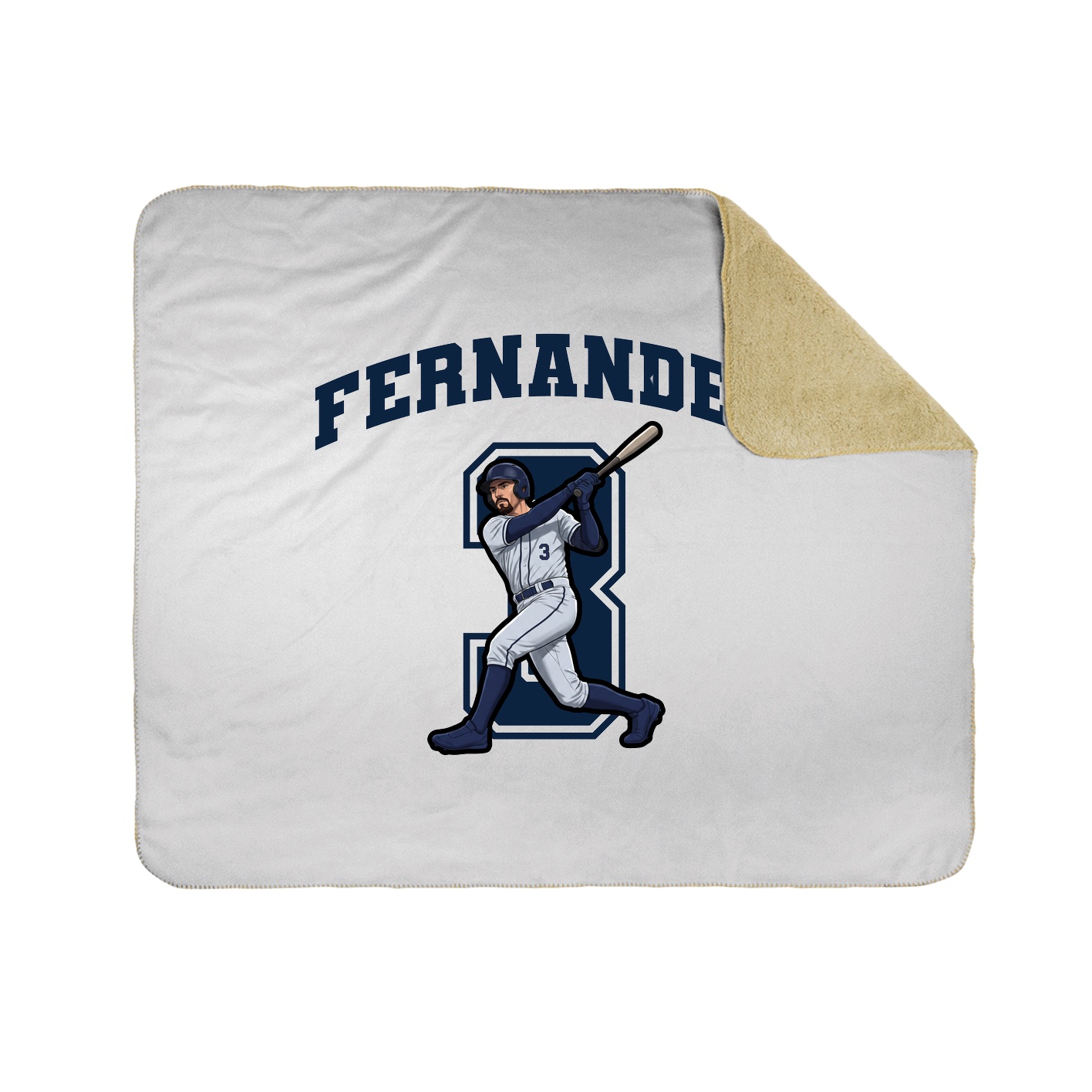 Throw Blanket — Number in White