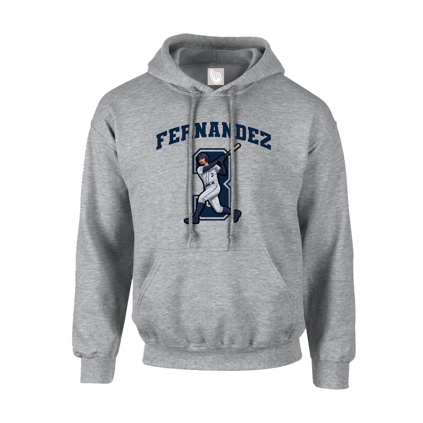 Youth Hoodie — Number in Grey