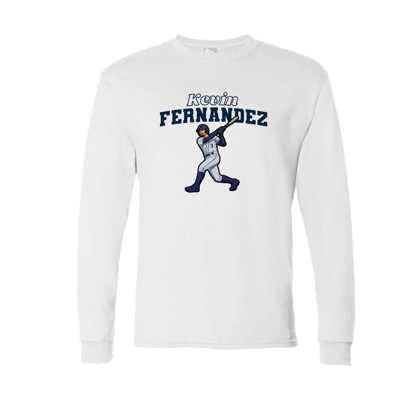 Long Sleeve Tee — Name Arch in White