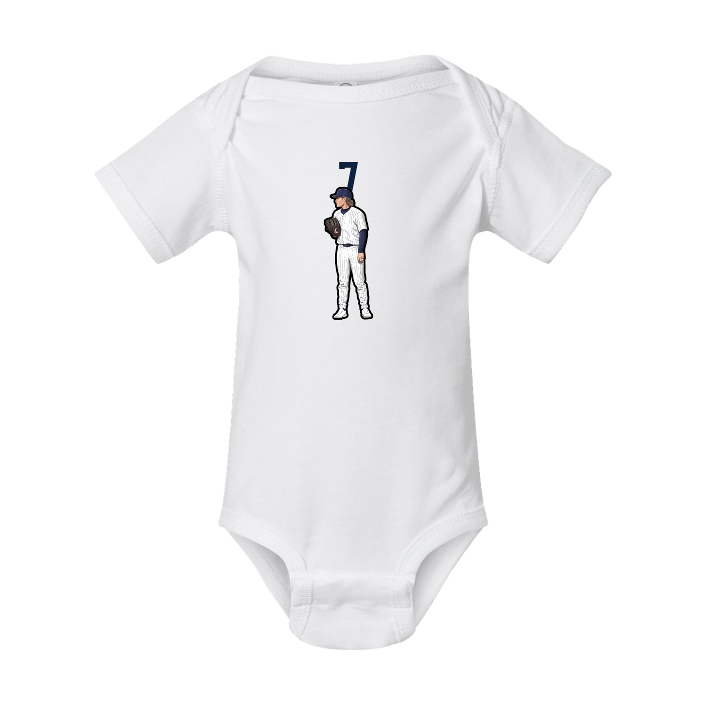 Baby Onesie — Number Top in White
