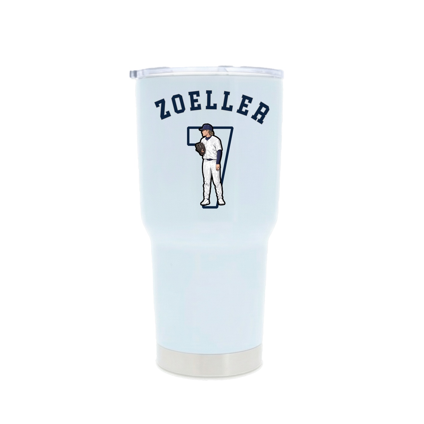 30oz Stainless Steel Tumbler — Shirsey Arch in White