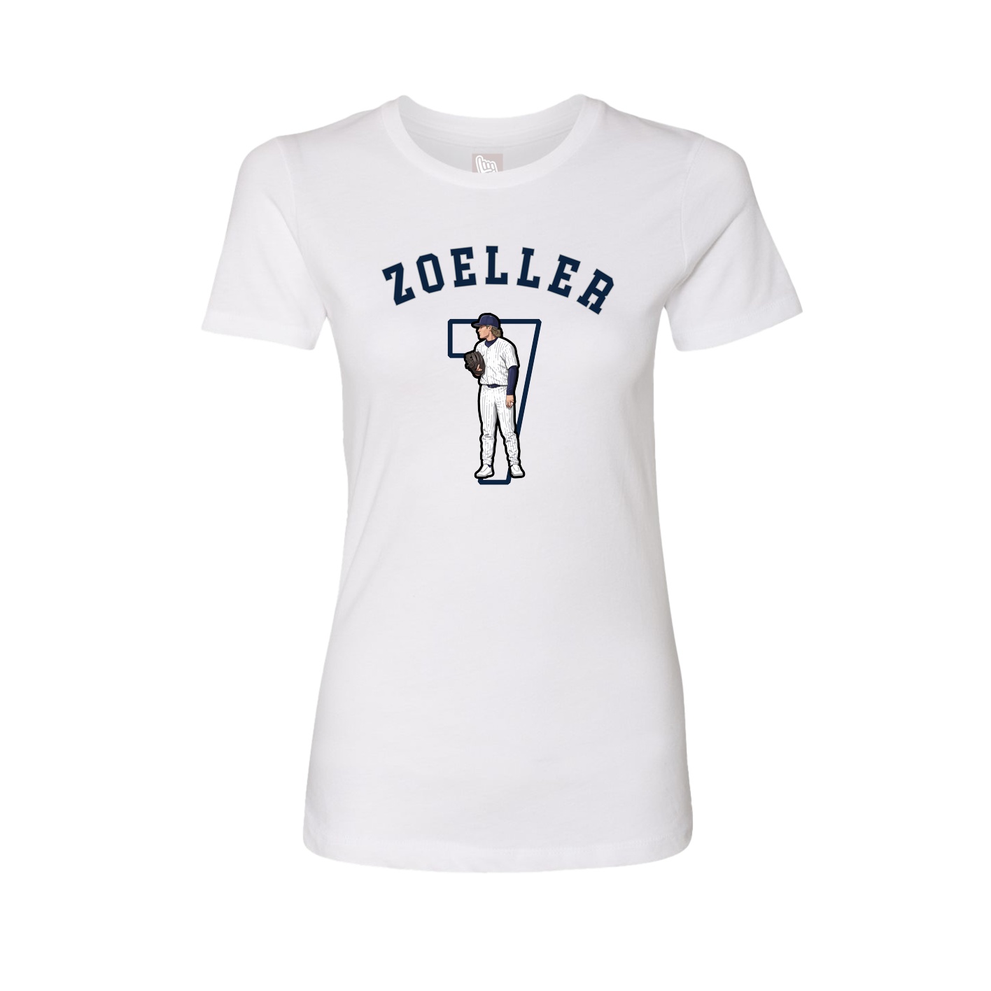 Fitted Women's Tee — Shirsey Arch in White