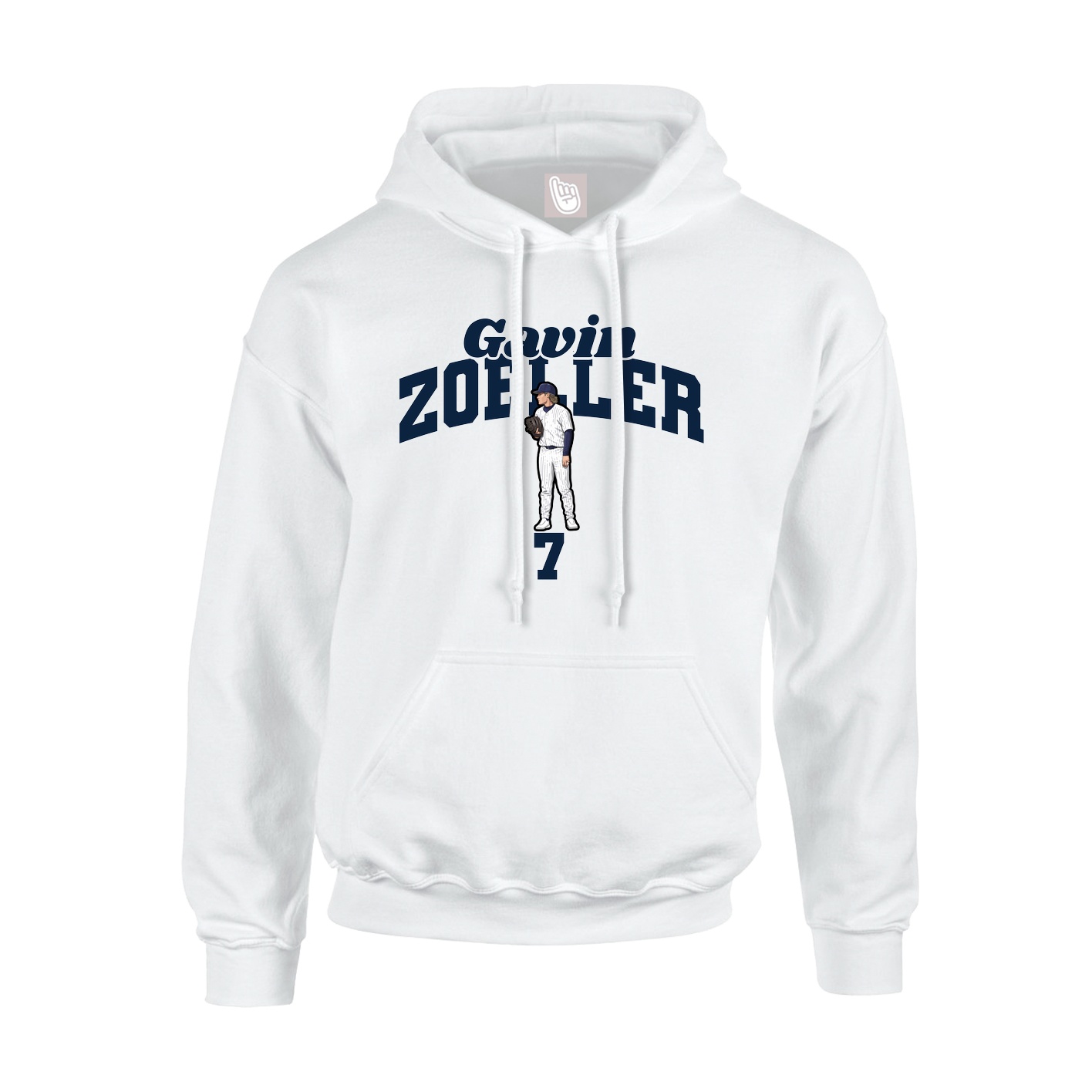 Hoodie — Signature Arch in White