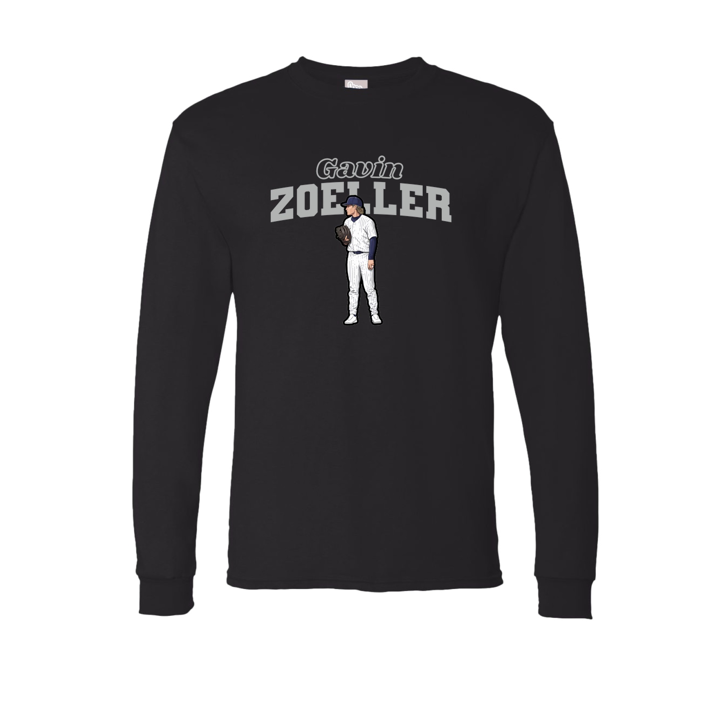 Long Sleeve Tee — Name Arch in Black