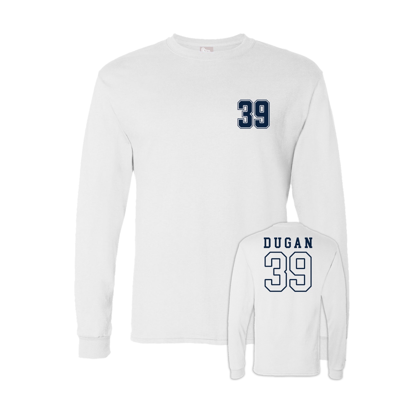 Long Sleeve Tee — Chest Back in White