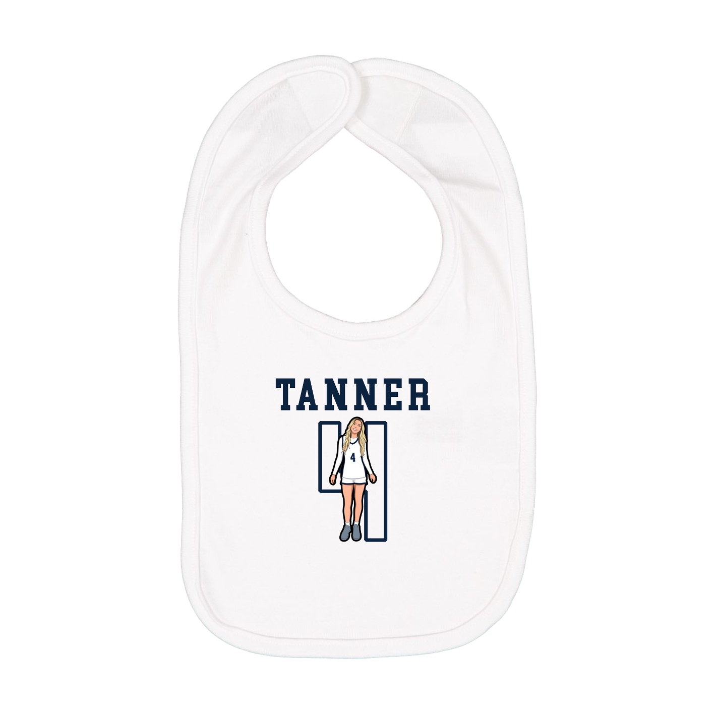 Infant Bib — Shirsey in White