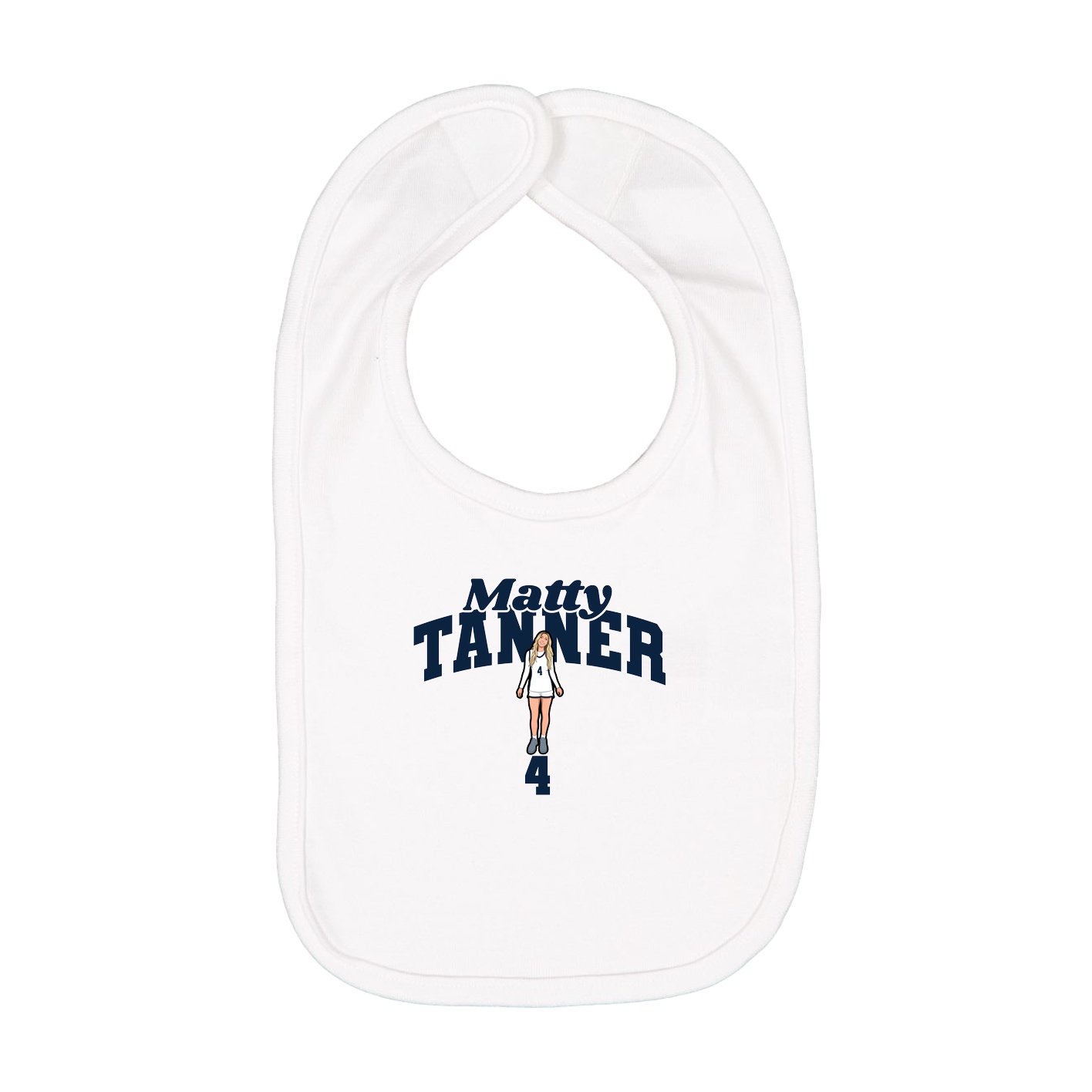Infant Bib — Signature Arch in White