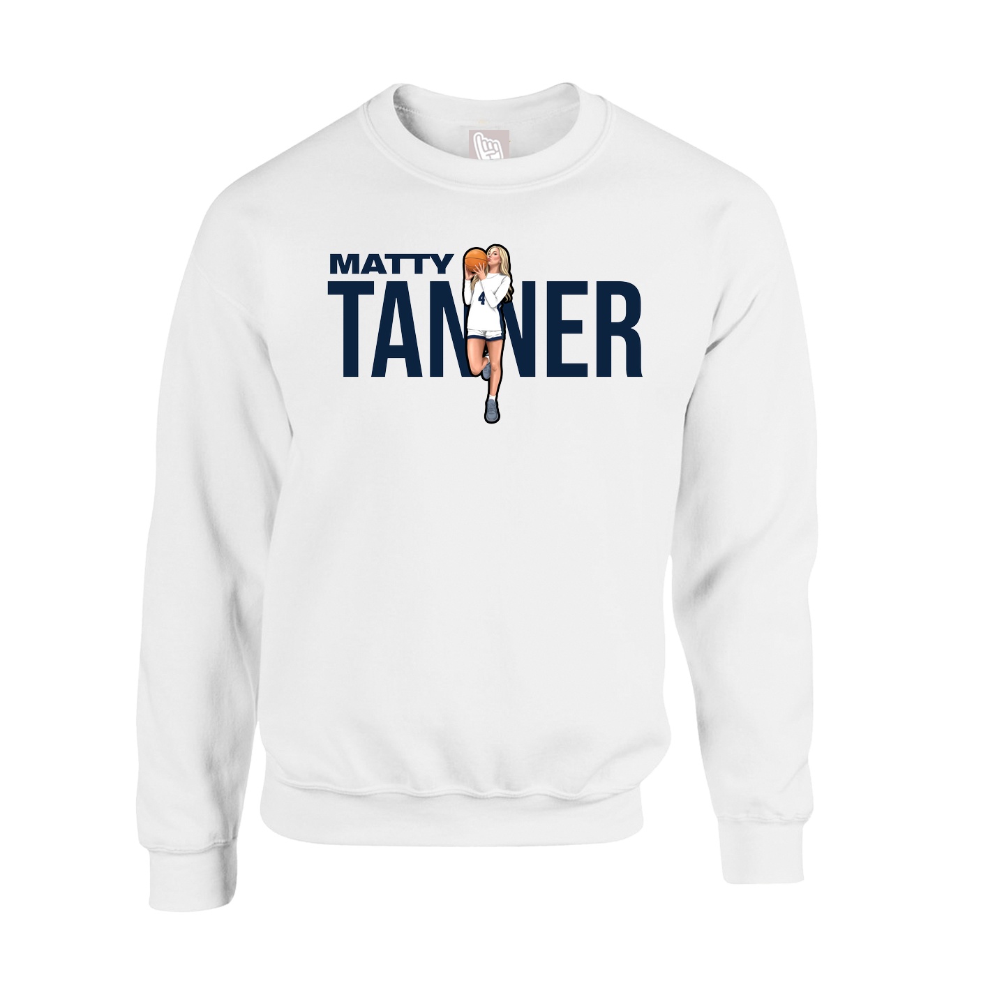 Fleece Crew — Player Name in White