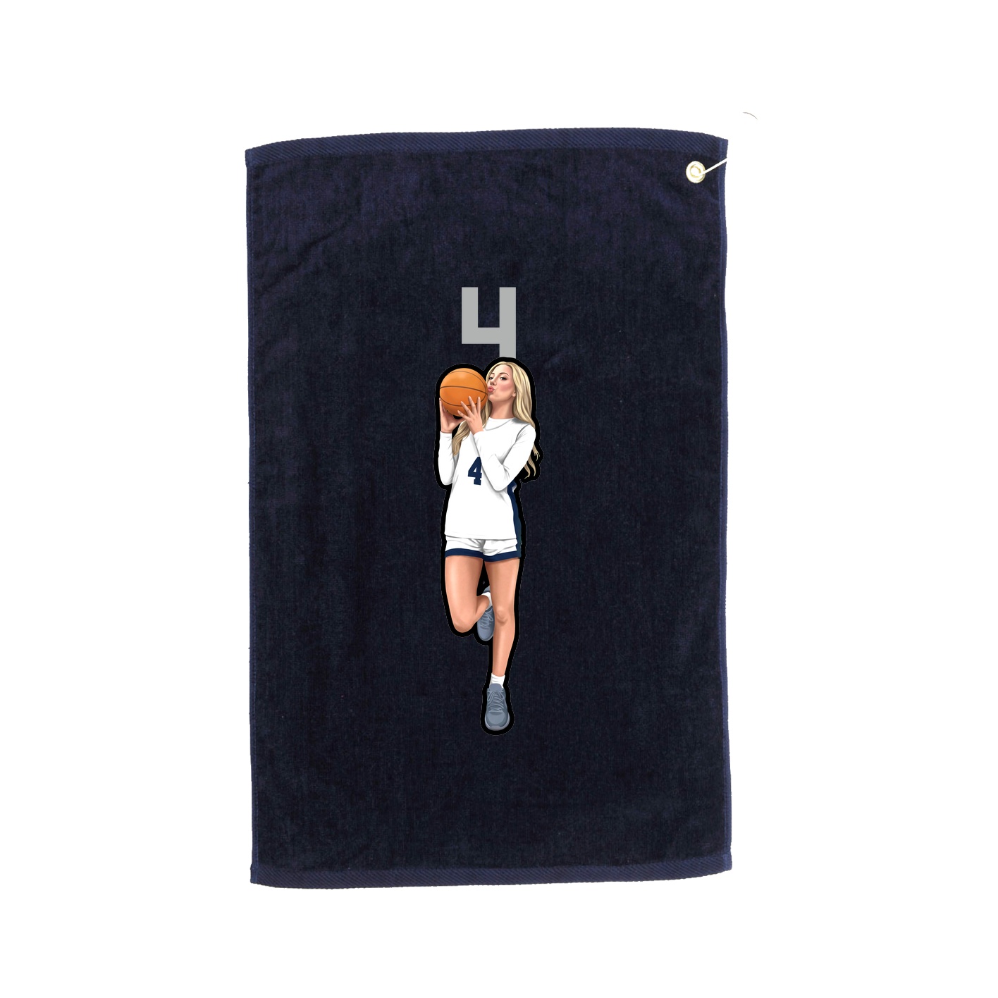 Golf Towel — Number Top in Navy