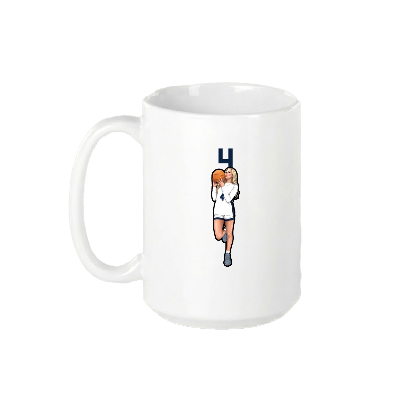 15oz Coffee Mug — Number Top in White