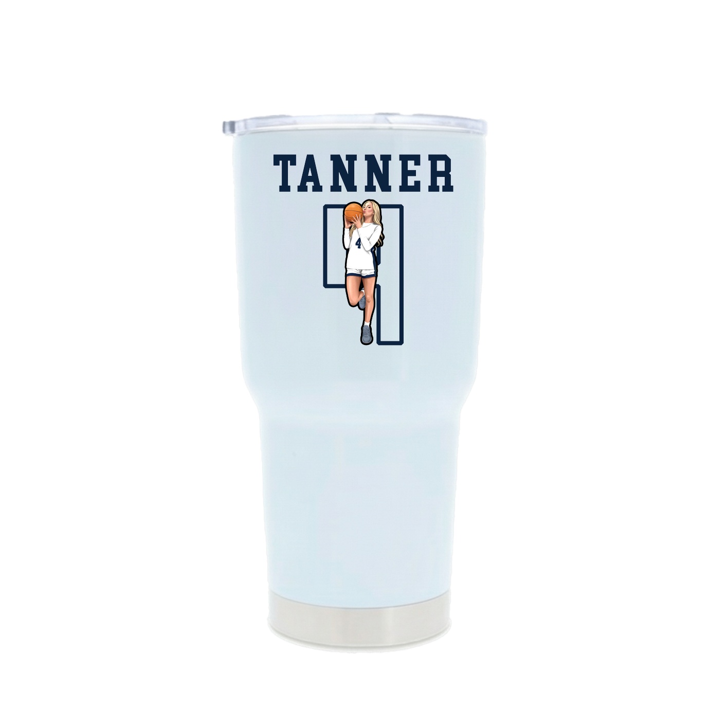 30oz Stainless Steel Tumbler — Shirsey in White