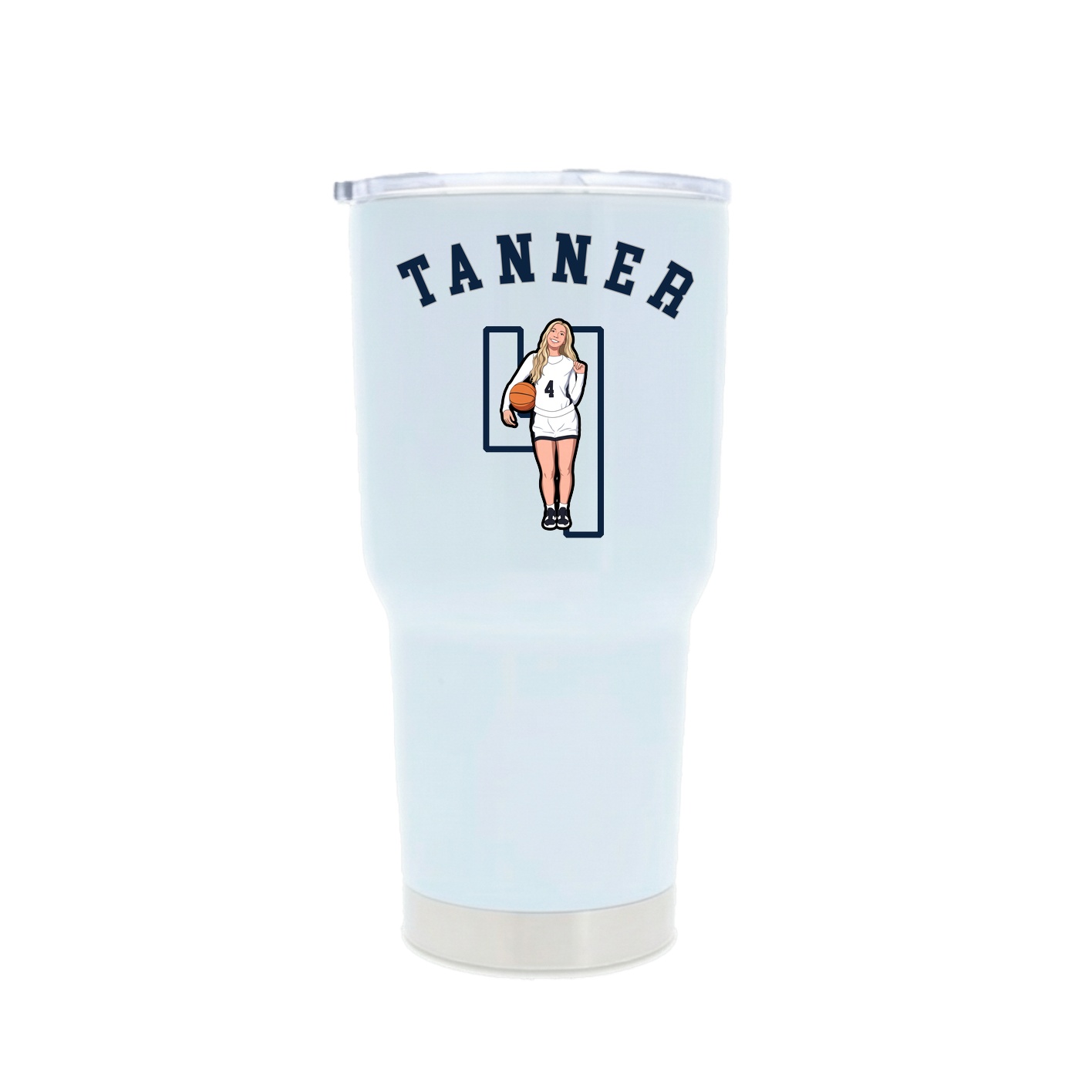 30oz Stainless Steel Tumbler — Shirsey Arch in White