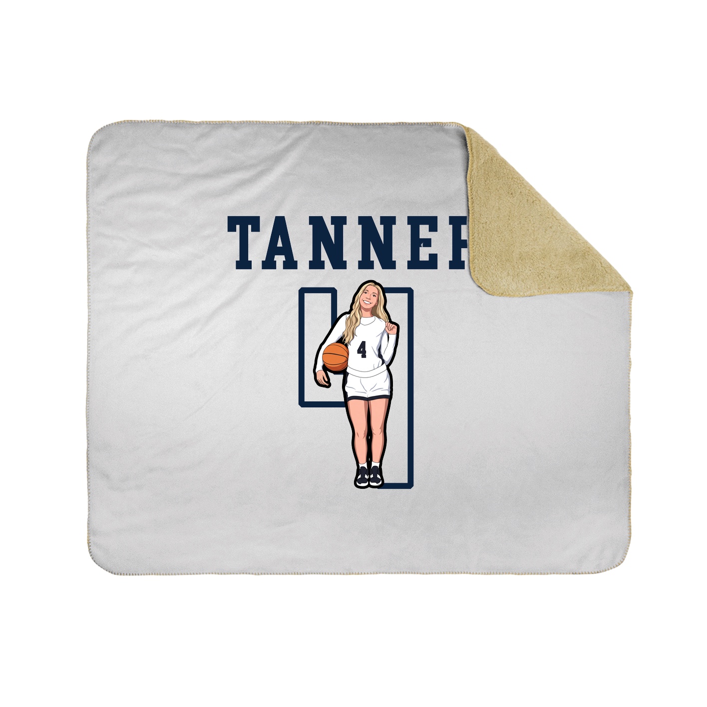 Throw Blanket — Shirsey in White