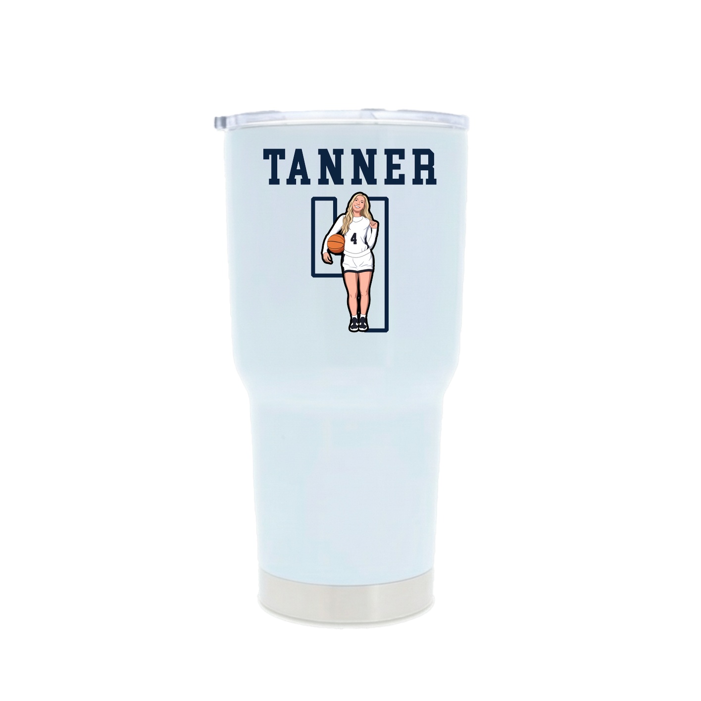 30oz Stainless Steel Tumbler — Shirsey in White