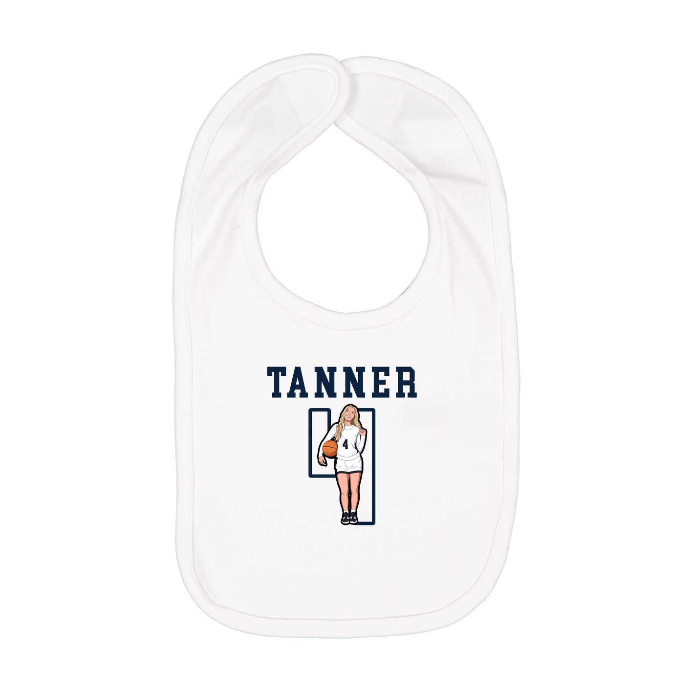 Infant Bib — Shirsey in White