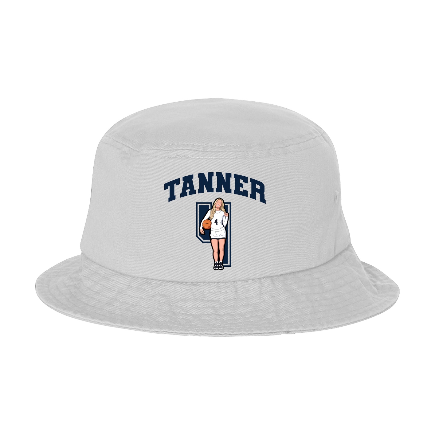 Bucket Cap — Number in White