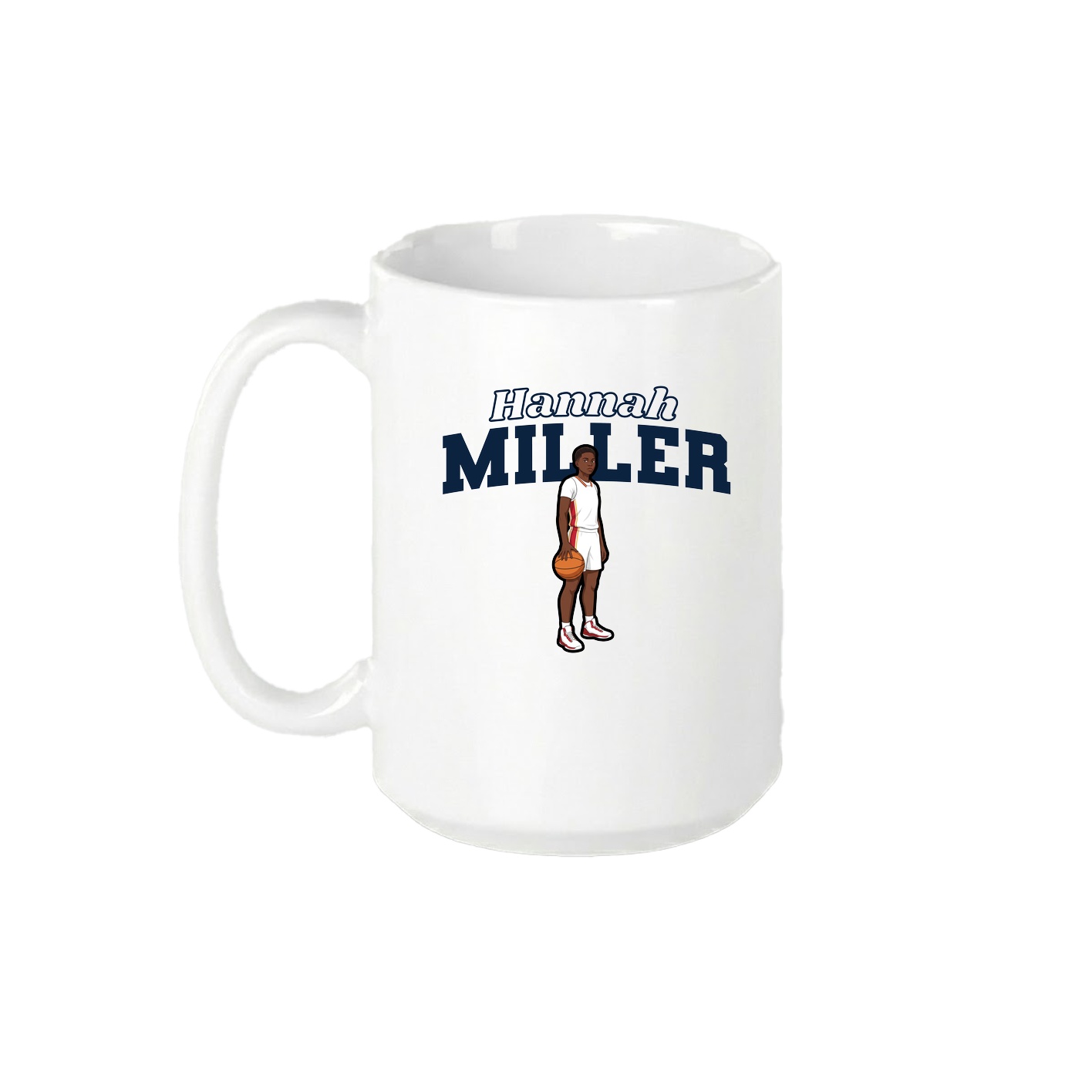 15oz Coffee Mug — Name Arch in White