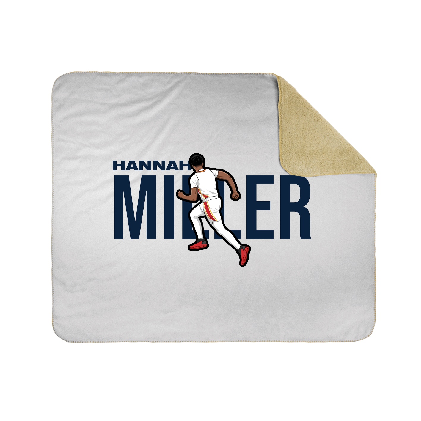 Throw Blanket — Player Name in White