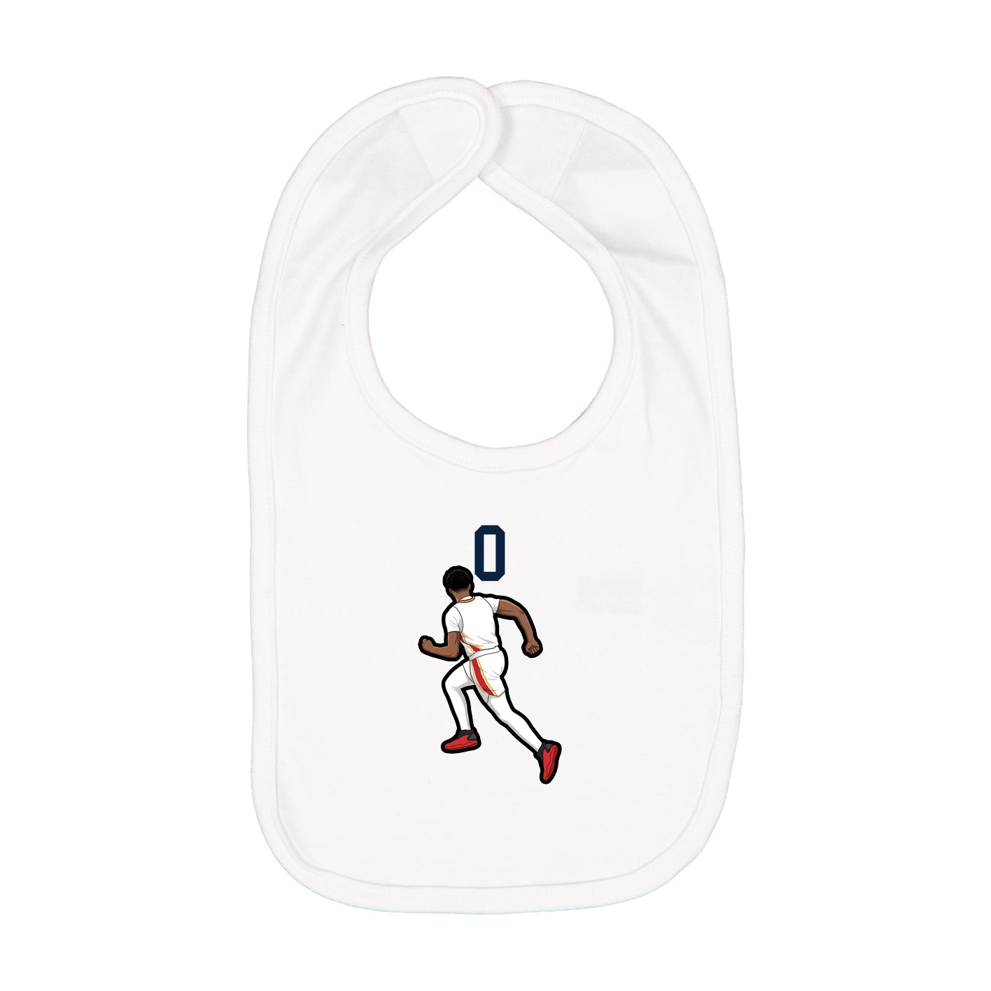 Infant Bib — Number Top in White