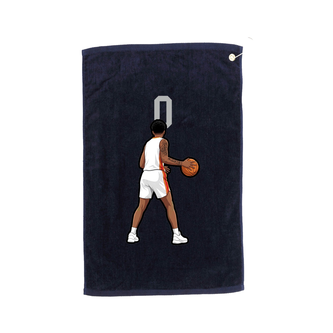 Golf Towel — Number Top in Navy